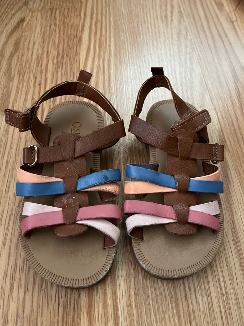 Hush Puppies Brown Leather Kids Sandals